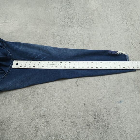 Lane Bryant Jeans Women's Size 18 Blue Mid-Rise Skinny 27" Inseam Distressed - Picture 16 of 16